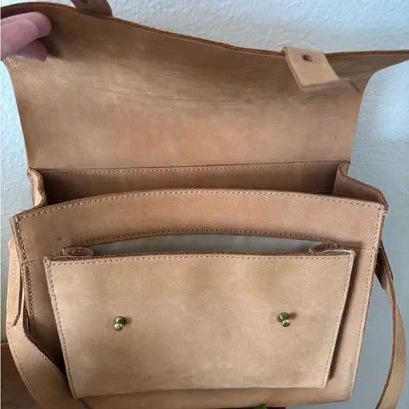 Madewell | RARE Essex vintage brown leather satchel crossbody bag - Picture 9 of 14